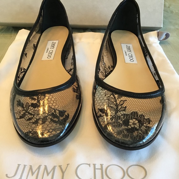 100% Authentic Jimmy Choo - Black Lace Print - Picture 3 of 5